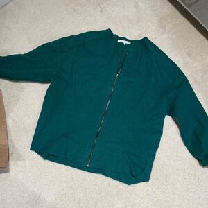 OAK + FORT Green Wool Blend Jacket